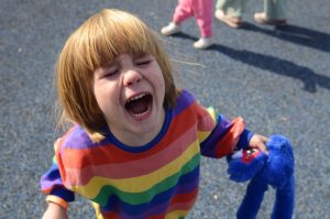 niño con rabieta